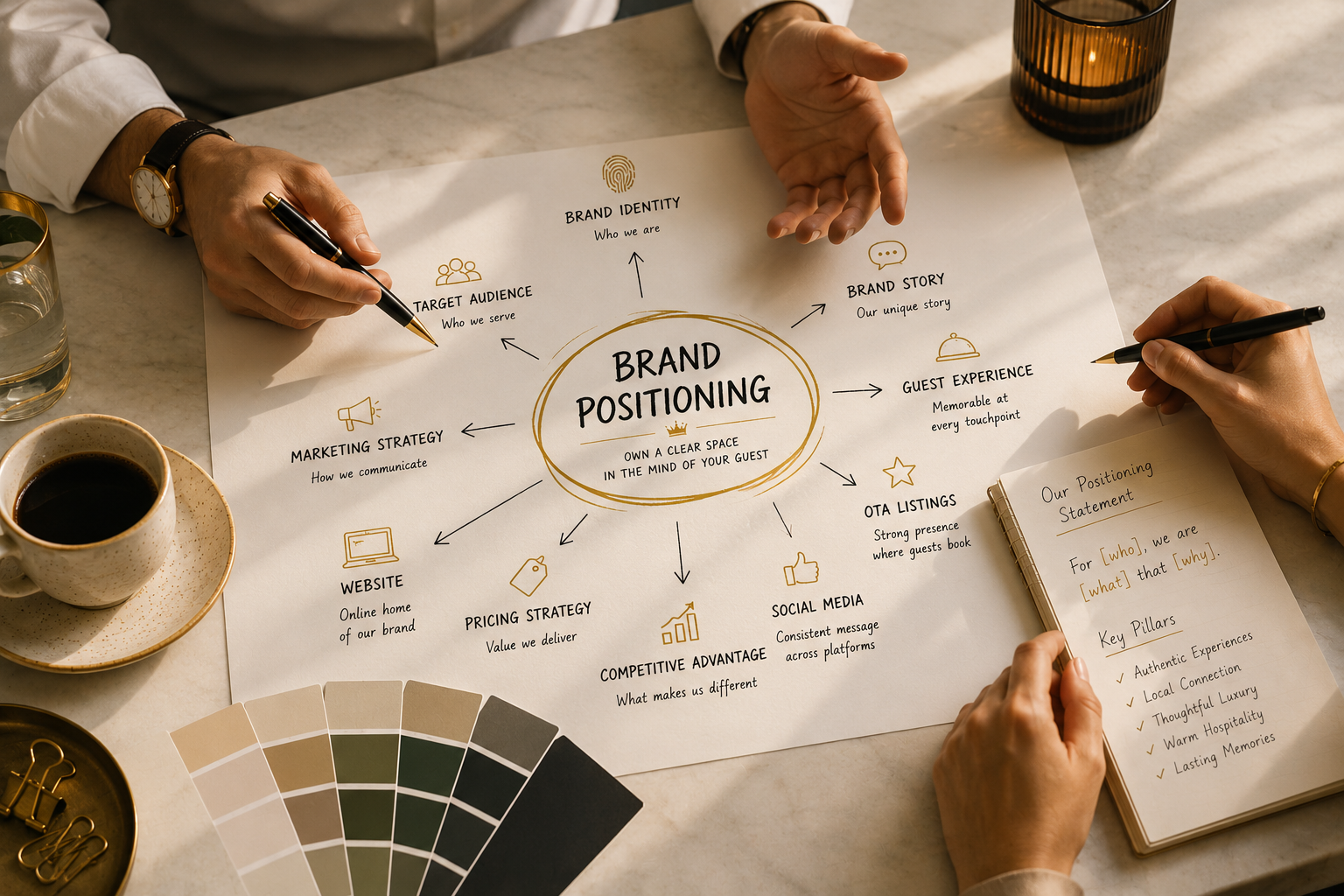 HYC - Brand positioning icon representing market differentiation